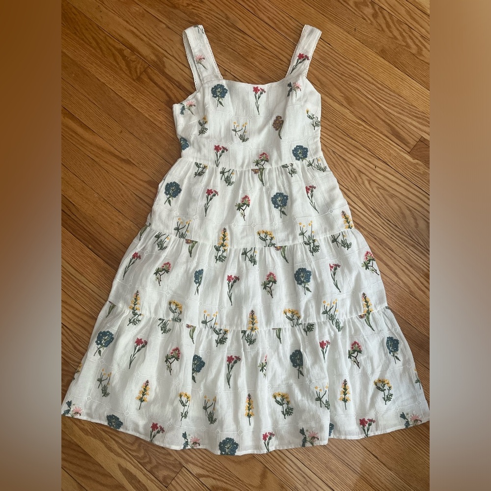 tiered floral dress